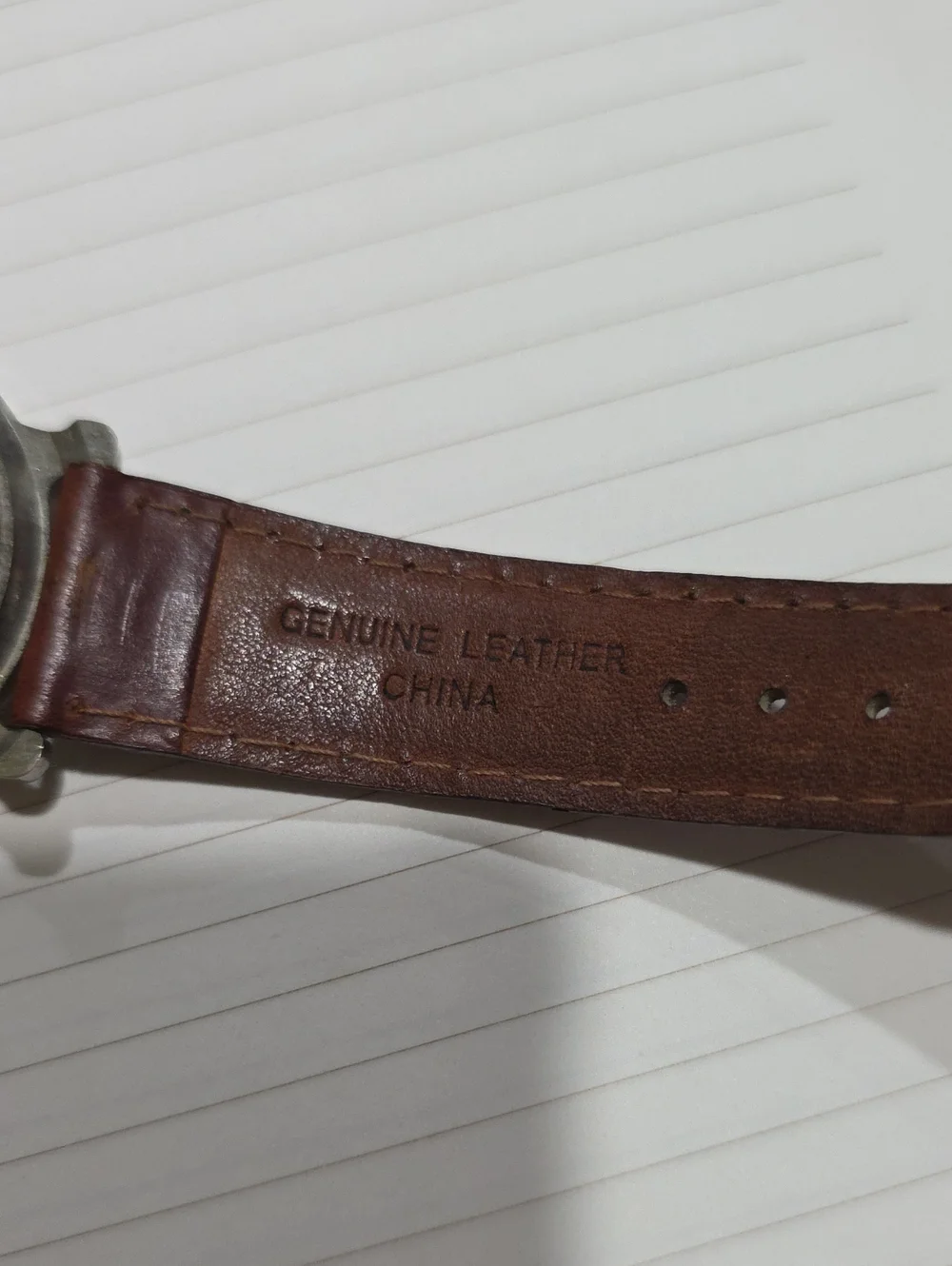 Madison Green Dial Chronograph with Brown Leather Band